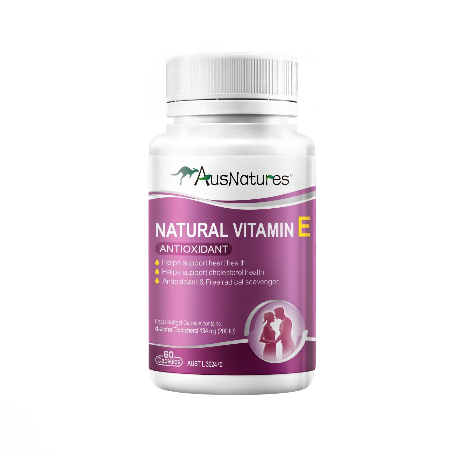 AusNatures® Natural Vitamin E - 60 capsules